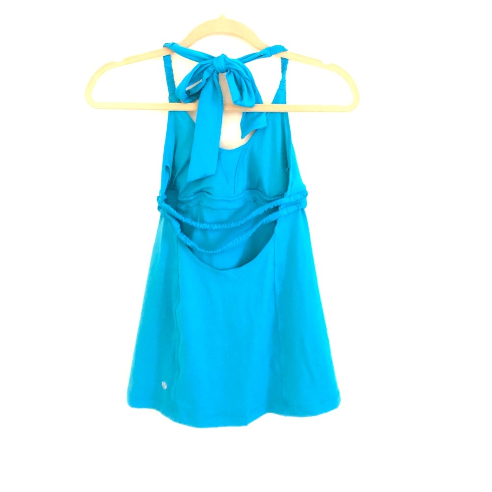 Lululemon Teal Halter Top. Size 6 - Picture 2 of 6